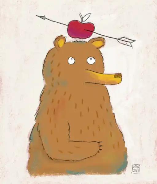 Illustration eines Bären von Sascha Nabrotzky